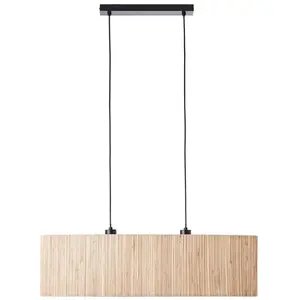 Comparateur de prix : Brilliant WIMEA-Suspension 2 Lumières Métal/Jonc de Mer L78cm