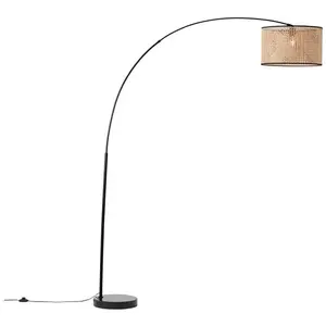 Comparateur de prix : Brilliant WILEY-Lampadaire Métal/Rotin H200cm