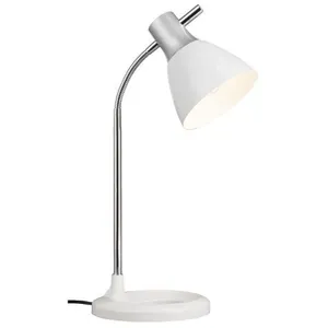 Comparateur de prix : Brilliant Lampe de bureau - Blanc - E27 - 40W - Métal et plastique - Articulée