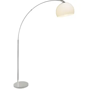 Comparateur de prix : Lampe sur pied E27 Brilliant Vessa 60 W chrome, blanc C96960