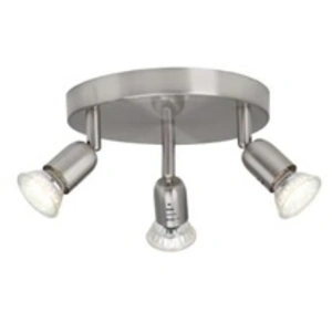Brilliant Brillant plafonnier led a 3 lumieres loona 3xgu10 3w acier pas cher