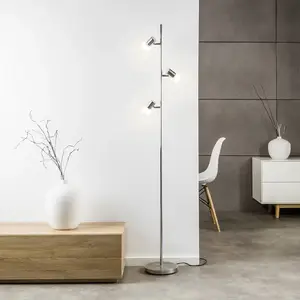Comparateur de prix : Lampadaire a 3 lumières LEA -3x3W E14 -ACIER/CHROME - BRILLIANT - G32459_77