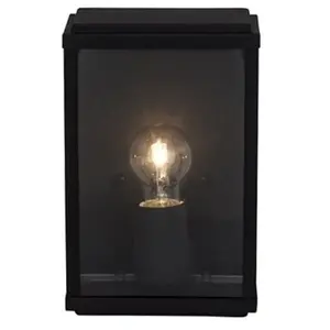 Comparateur de prix : Applique murale extérieure GAIA - BRILLIANT - Noir - Métal/Verre - E27 1x60W