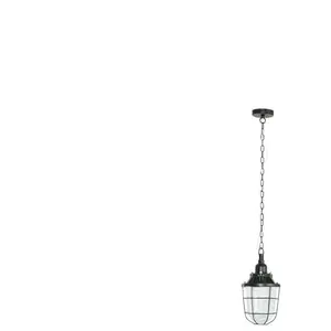 Suspension Métal et verre 122 cm STORM coloris noir