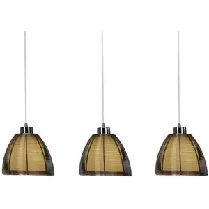 Comparateur de prix : Lampe suspendue - BRILLIANT - 61176-53 - 3 lampes - Marron - Style Industriel