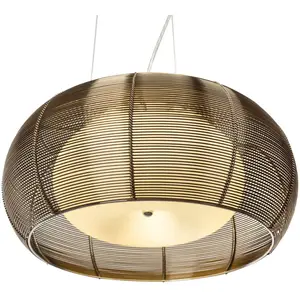 Comparateur de prix : Lampe suspension - BRILLIANT - 61190-53 - 40 cm - Marron - Industriel - Loft