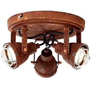 Comparateur de prix : Brilliant Plafonnier Bente à 3 lampes, aspect rouille
