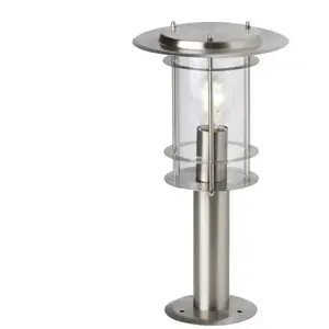 Comparateur de prix : Lampadaire extérieur Brilliant York 60 W acier inoxydable 40 cm