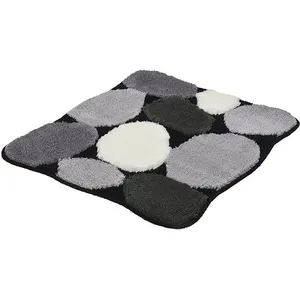 Comparateur de prix : Pas de marque Kleine Wolke 8972926331 Stone Tapis de bain Noir 65 x 55 cm
