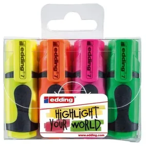 Comparateur de prix : Set de Mini surligneurs Edding - Fluo - 4 pcs