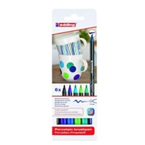 Comparateur de prix : Feutres porcelaines EDDING E4200 - Assortiment de 6 couleurs froides