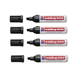 Comparateur de prix : edding - marqueur permanent 500, pointe biseautée, noir