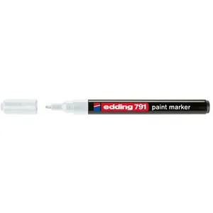 Comparateur de prix : EDDING Lot de 3 Marqueurs Peinture Permanent 791 Blanc Pointe Ogive 1-2 mm