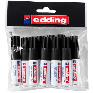 Comparateur de prix : edding Marqueurs indélébiles 10 pcs Noir Mini 0,5