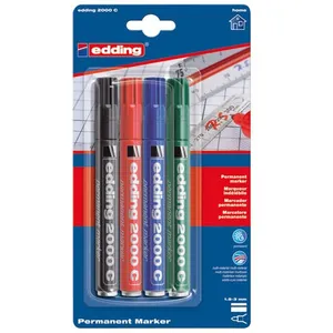 Comparateur de prix : Edding Marqueur indélébile x4 assortis