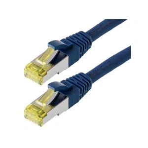 Helos 118084 Câble patch S/FTP CAT 6a bleu 15m pas cher