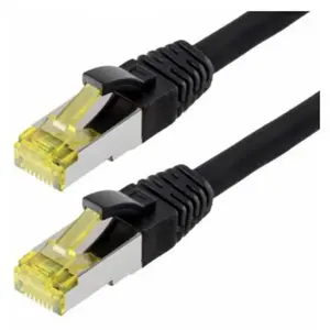 Cat 6a s/ftp 0.25 m - 0,25 m - Cat6a - s/ftp (s-stp) - RJ-45 - RJ-45 - Noir (118161) - Helos pas cher