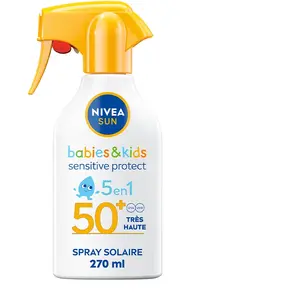 Nivea Sun Babies &  Kids Sensitive protect Spray Solaire 5 en 1 Spf50+ pas cher