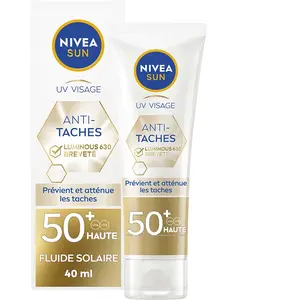 Comparateur de prix : NIVEA SUN Fluide solaire anti-taches SPF 50+ - Cellular Luminous 630 - Visage - 40 ml