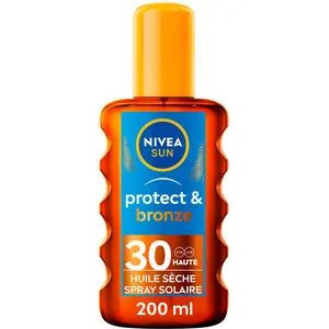 Comparateur de prix : NIVEA Huile solaire SPF 30 - Sèche Protect & Bronze - 200 ml