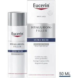 Eucerin Peau Sèche Urea 5% Hyaluron Filler Extra Riche Nuit 50ml pas cher