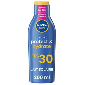 NIVEA Lait solaire SPF 30 - Protect & Hydrate - Corps - 200 ml  pas cher