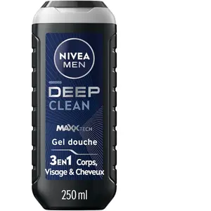 NIVEA Gel douche 3-en-1 à la poudre d'argile - Visage, corps & cheveux - Homme - 250 ml pas cher