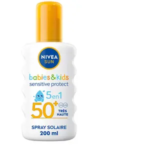 Nivea Sun Spray Enfant Protect&Sensitive Spf50+ 200ml pas cher