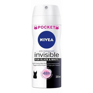 Nivea Invisible Black & White Clear anti-transpirant en spray pour fem... pas cher