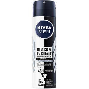 NIVEA MEN Black & White Invisible Déodorant en spray anti-transpirant avec formule anti-taches Protection 48h et complexe d'entretien NIVEA MenVendu parkaufland