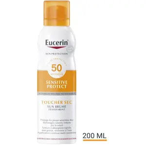 Eucerin Sun Protection Sensitive Protect Brume Transparente SPF50 200ml pas cher