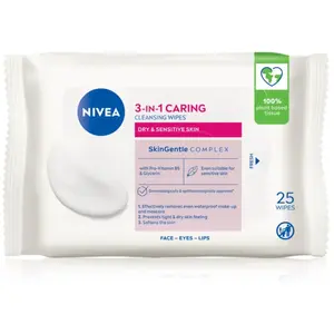 Nivea Organic Cleansing Wipes with Lotion - 25 Pieces pas cher
