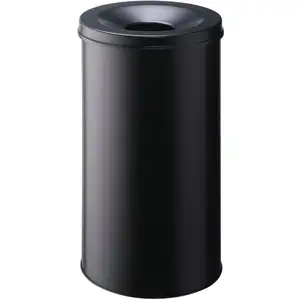 Comparateur de prix : DURABLE Corbeille à papier SAFE ROND 65, 60 litres, noir 0,000000 Noir