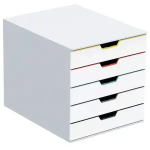 Durable varicolor mix 5 boîte à archives plastique multicolore, blanc pas cher