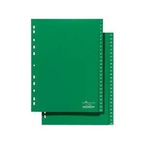 Comparateur de prix : Jeu intercalaire numérique a4 20 chiffres polypro gris durable 6522-10