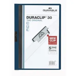 Comparateur de prix : Durable duraclip 30 chemise de présentation à clip bleu nuit 220028