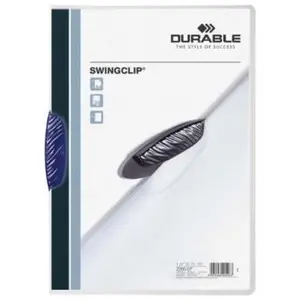 Comparateur de prix : Durable swingclip chemise de classement à clip cristal bleu foncé 226007