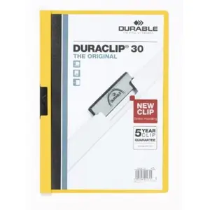 Comparateur de prix : Durable duraclip 30 chemise de présentation à clip jaune 2200 04
