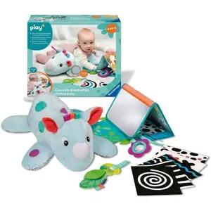 Ravensburger play+, Coussin d'activités - Rhinocéros , 0-12 mois, Premier âge, bébé pas cher