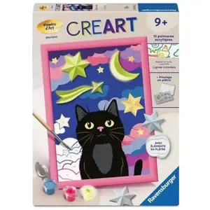 CreArt Peinture au numero Chat noir