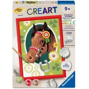 Ravensburger CreArt Kids 18x24cm Numéro dArt Cheval de course ... pas cher