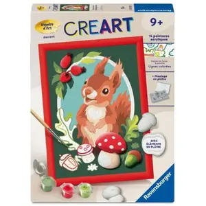 Ravensburger CreArt Peinture au numero Ecureuil et champignons pas cher