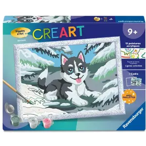 Ravensburger   CreArt Kids 18x24cm   Numéro dArt   Huski neige   Kit d...