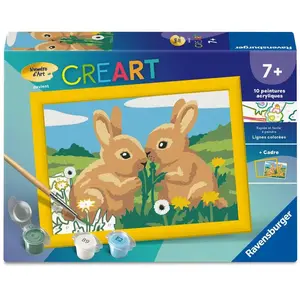 Creart Kids peinture au numéros : Lapins mignons Ravensburger-12023216