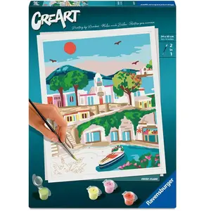 Creart peinture au numéros : Ile Grecque Ravensburger-12023204 pas cher