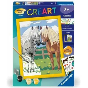 Ravensburger CreArt Kids 18x24cm : Duo chevaux pas cher