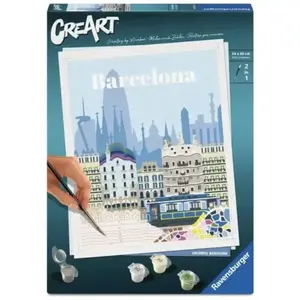 Ravensburger CreArt, Malen nach Zahlen Citys - Farbenfrohes Barcelona