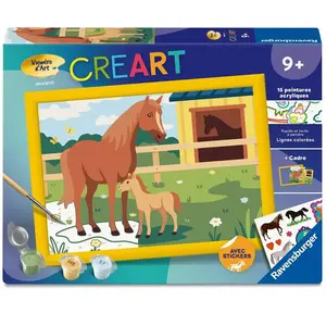 Creart Kids peinture au numéros : Jument et Poulain Ravensburger-12023... pas cher