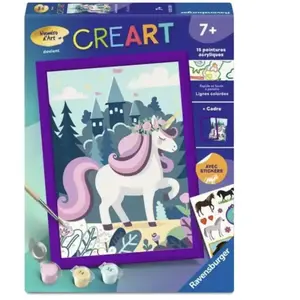 Ravensburger Creart peinture au numero licorne et chateau