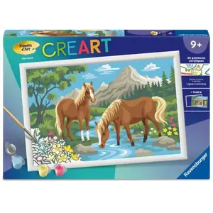 Creart Kids peinture au numéros : Chevaux et eau Ravensburger-12023340